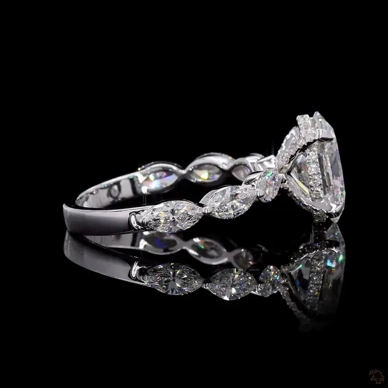 Verlobungsring 18 Karat Weißgold mit Diamant – NOOR 015