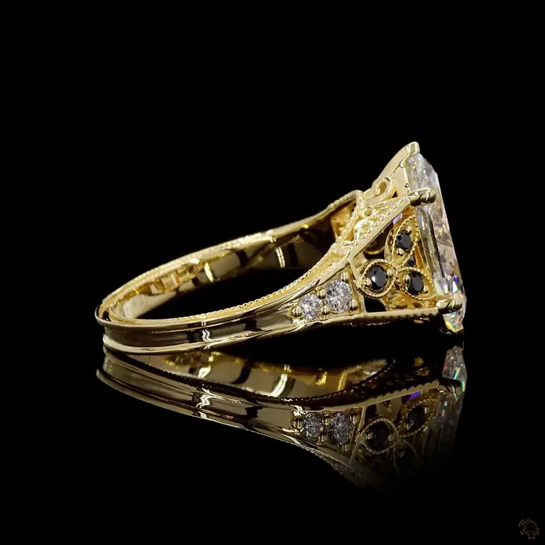 Diamantring 14 Karat Gelb- oder Weißgold mit Diamanten – LUXOR 039