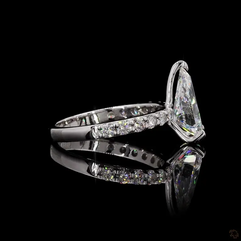 Verlobungsring 18 Karat Weißgold mit Diamant – NOOR 029