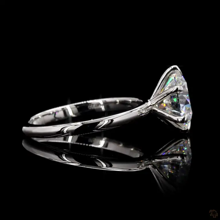 Verlobungsring 18 Karat Weißgold mit Diamant – NOOR 038