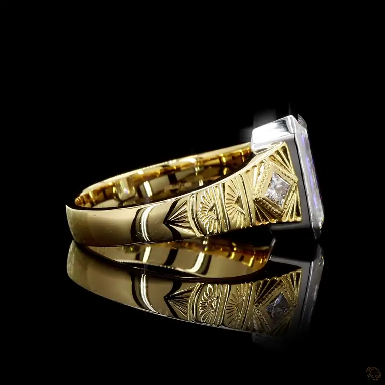 Diamantring 14 Karat Gelb- oder Weißgold mit Diamanten – LUXOR 041