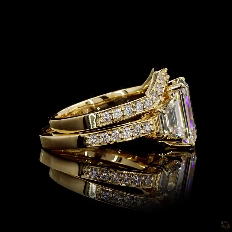Diamantring 14 Karat Gelb- oder Weißgold mit Diamanten – LUXOR 058