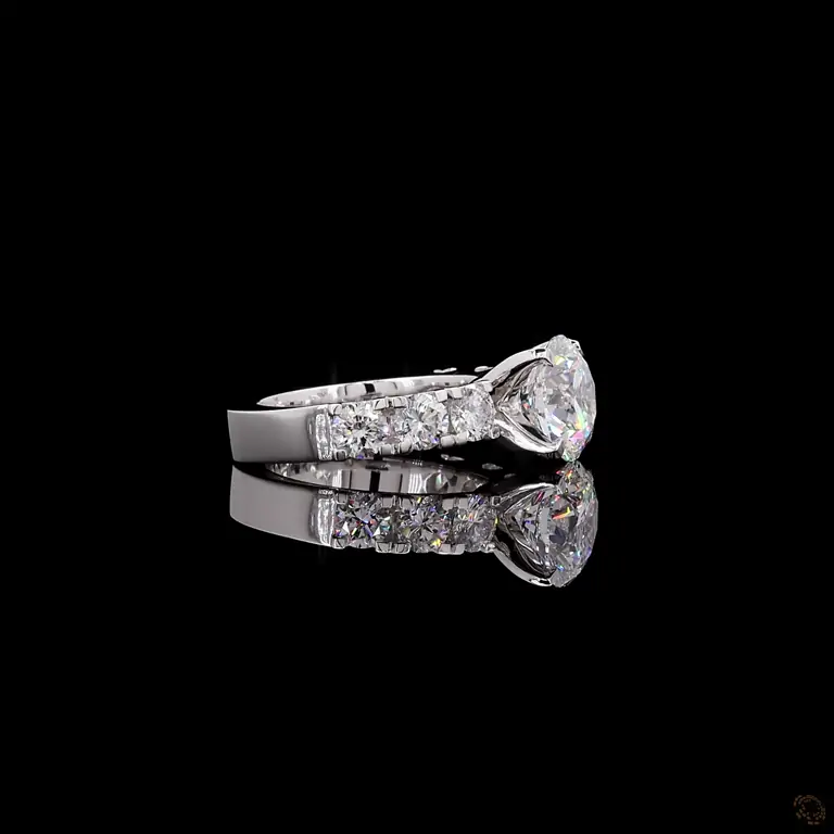 Verlobungsring 18 Karat Weißgold mit Diamant – NOOR 047