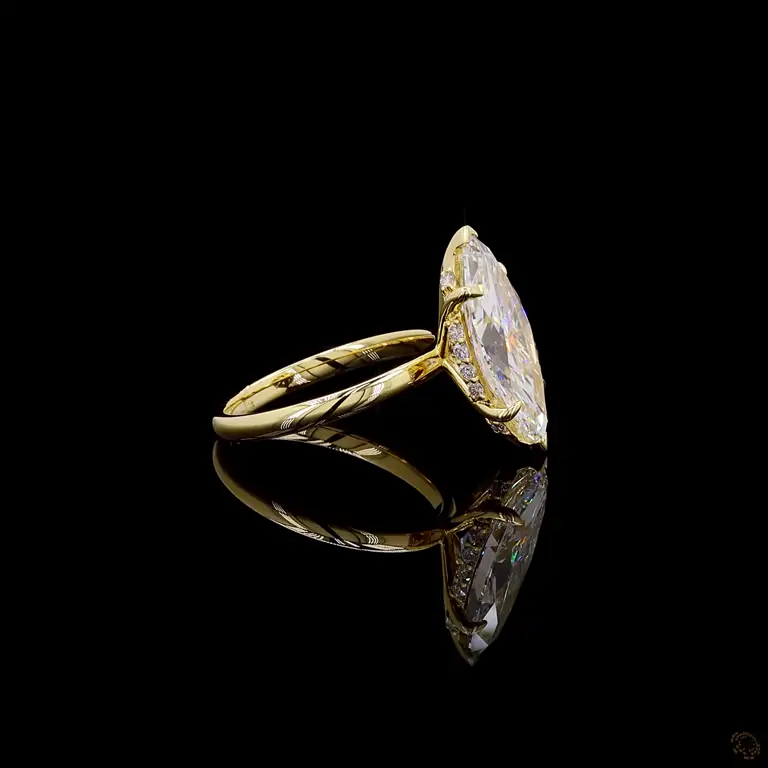 Diamantring 14 Karat Gelb- oder Weißgold mit Diamanten – LUXOR 050