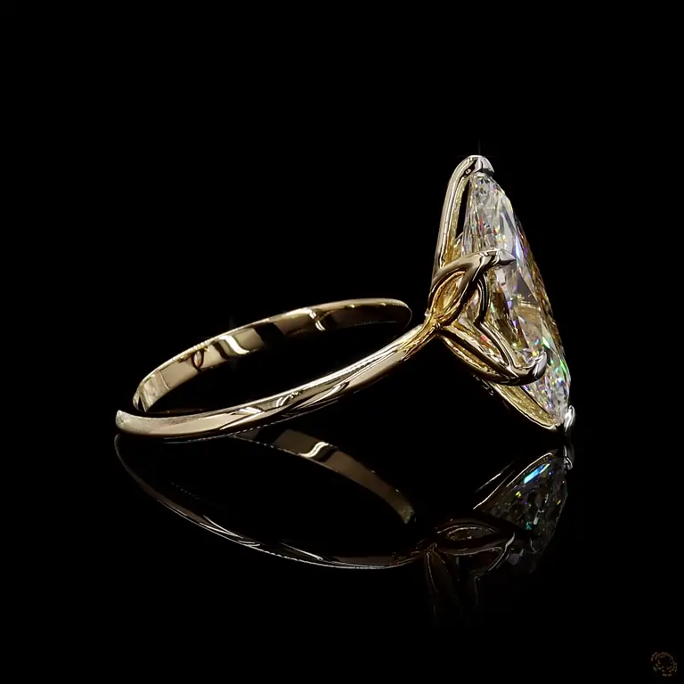 Diamantring 14 Karat Gelb- oder Weißgold mit Diamanten – LUXOR 048