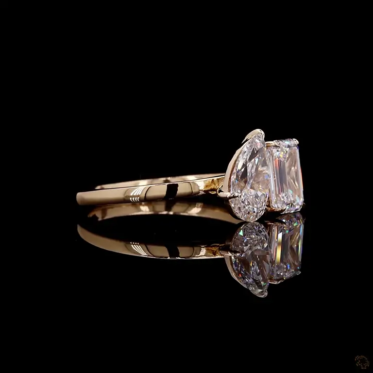 Diamantring 14 Karat Gelb- oder Weißgold mit Diamanten – LUXOR 096