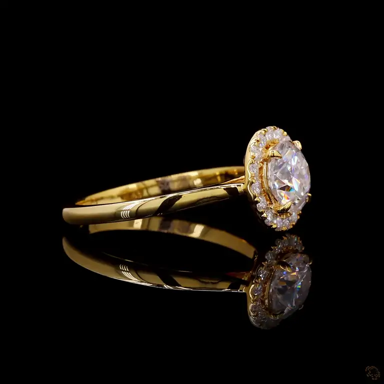 Diamantring 14 Karat Gelb- oder Weißgold mit Diamanten – LUXOR 077
