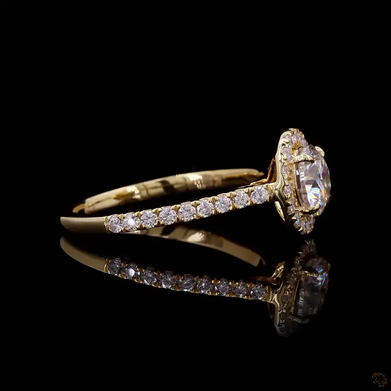 Diamantring 14 Karat Gelb- oder Weißgold mit Diamanten – LUXOR 081