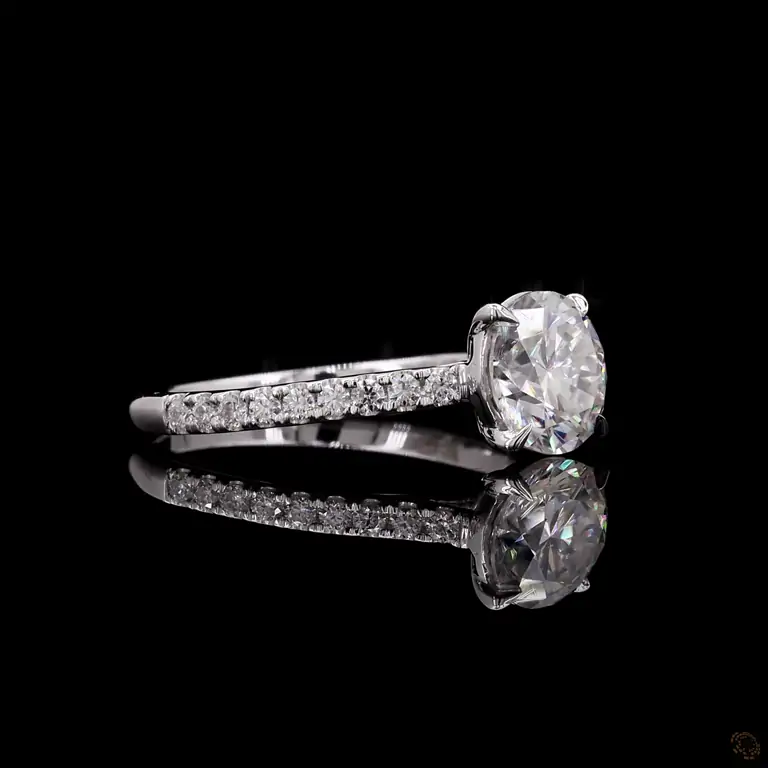 Verlobungsring 18 Karat Weißgold mit Diamant – NOOR 071