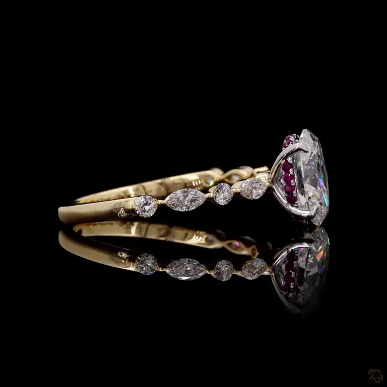 Diamantring 14 Karat Gelb- oder Weißgold mit Diamanten – LUXOR 071