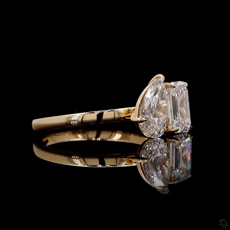 Diamantring 14 Karat Gelb- oder Weißgold mit Diamanten – LUXOR 069