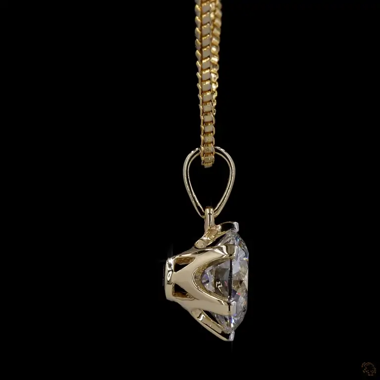 Diamant-Anhänger 0,50 ct aus 14 Karat Gold mit Kette – NILE 018 | 0.50 ct Diamond Pendant in 14K Gold with Chain – NILE 018