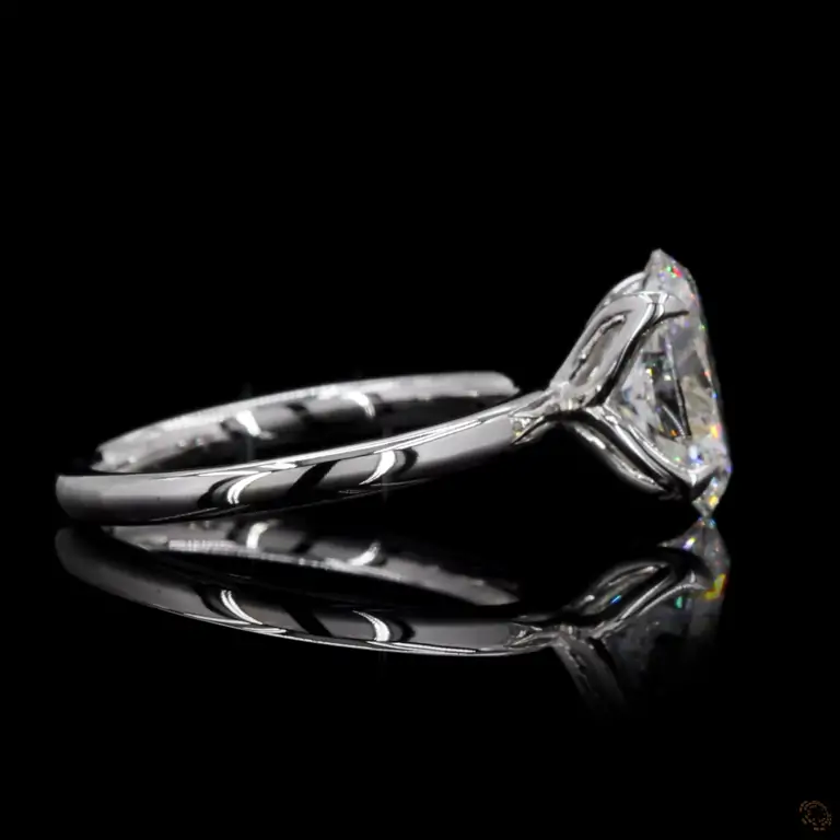 Verlobungsring 18 Karat Weißgold mit Diamant – NOOR 078