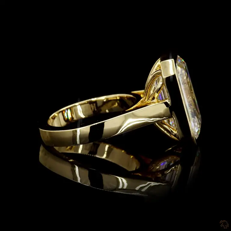 Baguette Lab Diamond Ring LUXOR 112 – 14 Karat Gelbgold mit Diamanten | Baguette Lab Diamond Ring LUXOR 112 – 14K Yellow Gold with Diamonds