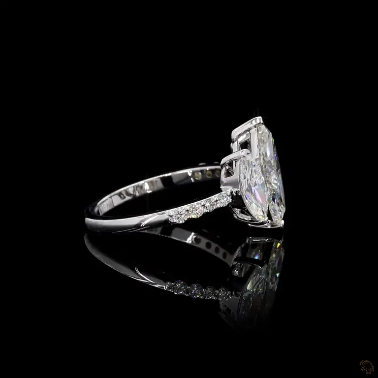 Verlobungsring 18 Karat Weißgold mit Diamant – NOOR 099