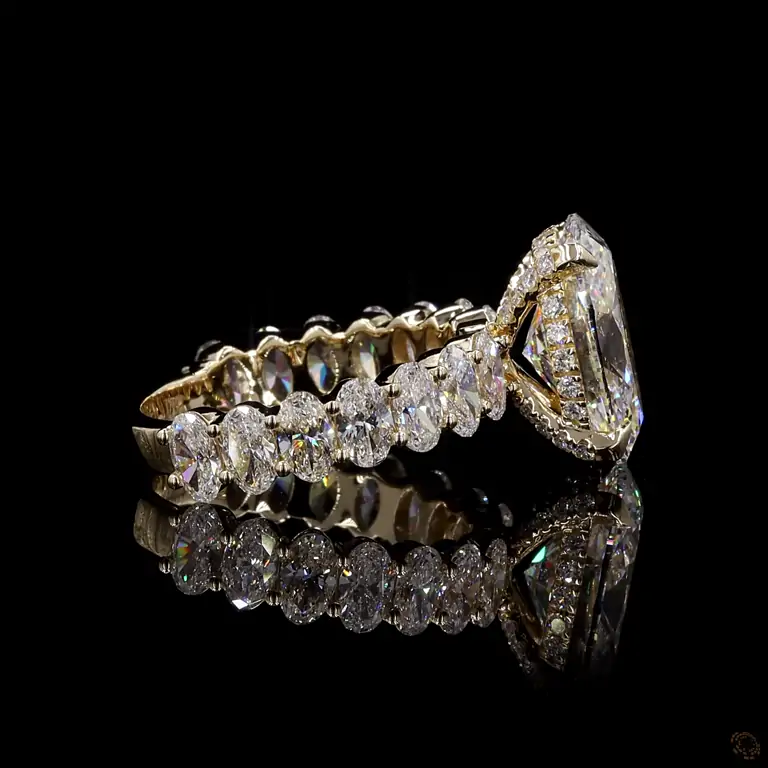 Diamantring 14 Karat Gelb- oder Weißgold mit Diamanten – LUXOR 014