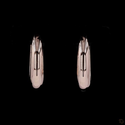 Circle of Life Gold-Ohrringe 14K / 18K Roségold – QAMAR 002 | Masry Gems / Circle of Life Gold Earrings 14K / 18K Rose Gold – QAMAR 002