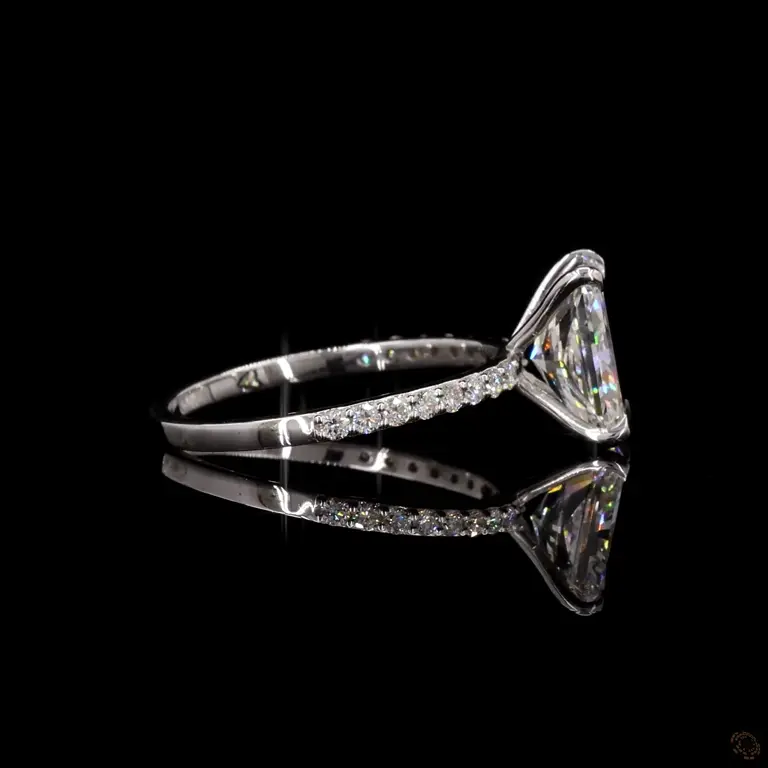 Verlobungsring 18 Karat Weißgold mit Diamant – NOOR 017