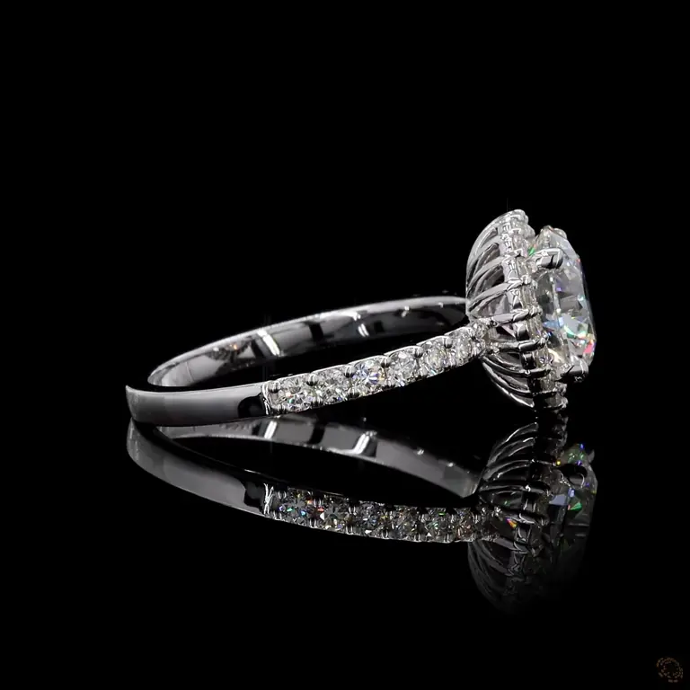Verlobungsring 18 Karat Weißgold mit Diamant – NOOR 012