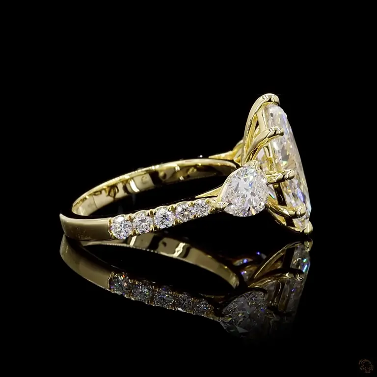 Diamantring 14 Karat Gelb- oder Weißgold mit Diamanten – LUXOR 037