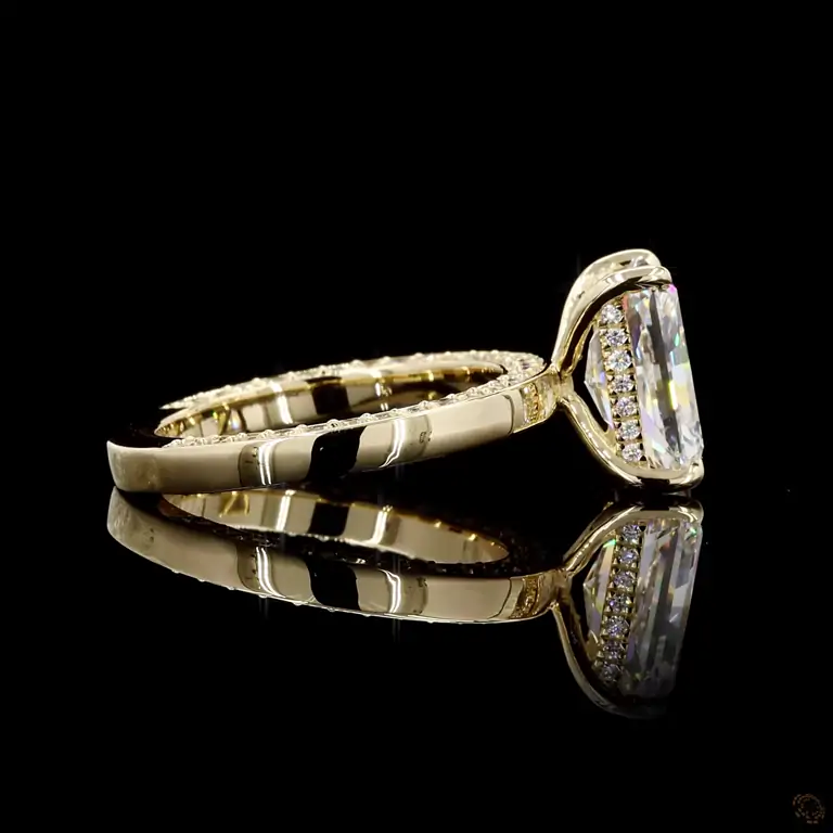 Diamantring 14 Karat Gelb- oder Weißgold mit Diamanten – LUXOR 036