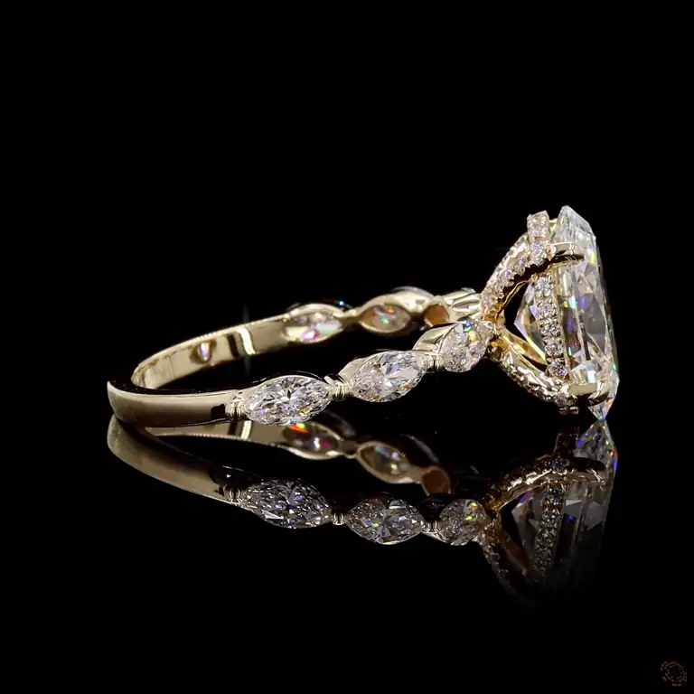 Diamantring 14 Karat Gelb- oder Weißgold mit Diamanten – LUXOR 035