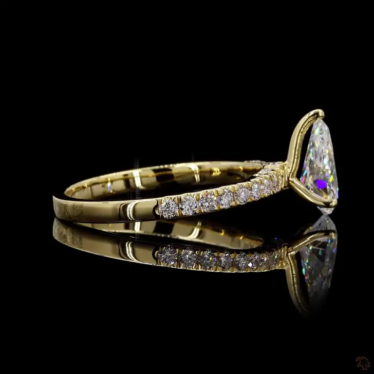 Diamantring 14 Karat Gelb- oder Weißgold mit Diamanten – LUXOR 030