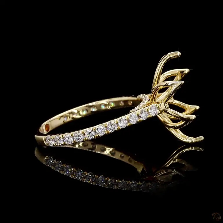 Diamantring 14 Karat Gelb- oder Weißgold mit Diamanten – LUXOR 029