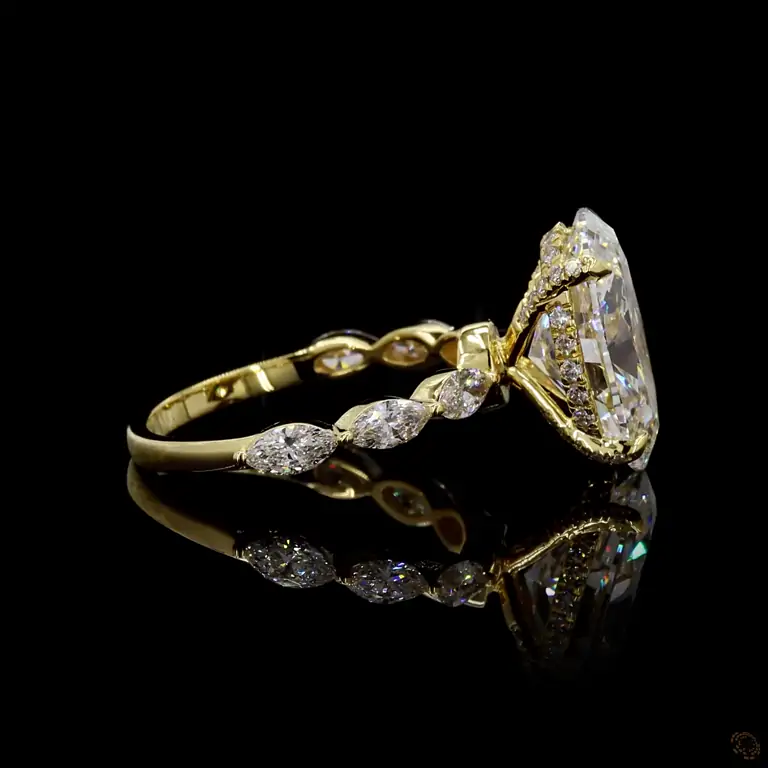 Diamantring 14 Karat Gelb- oder Weißgold mit Diamanten – LUXOR 028