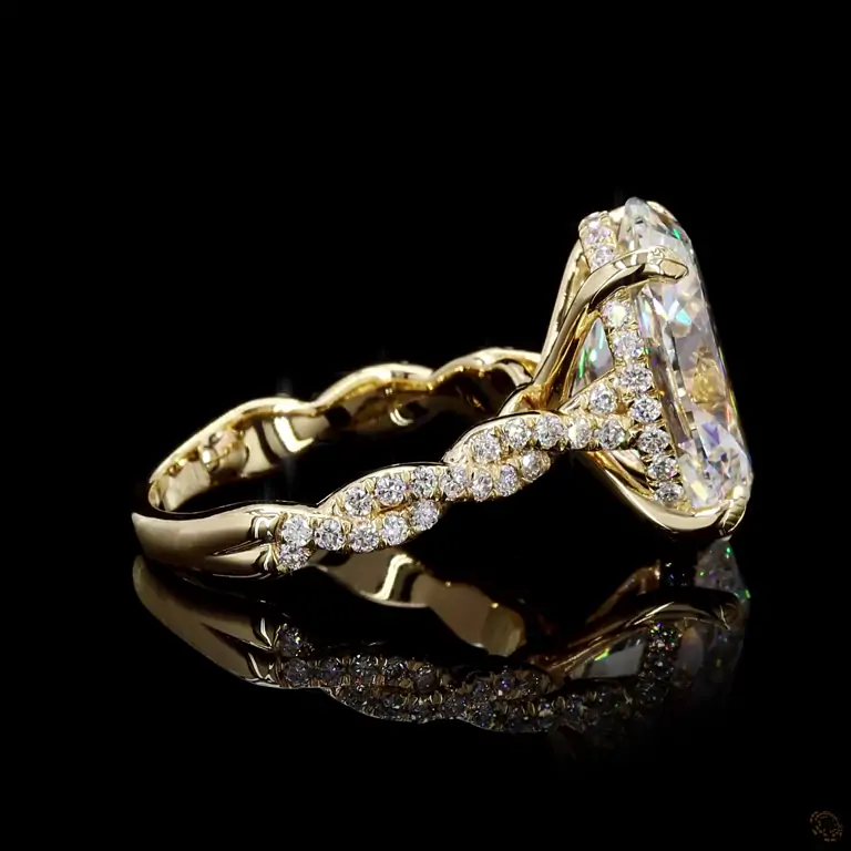 Diamantring 14 Karat Gelb- oder Weißgold mit Diamanten – LUXOR 046