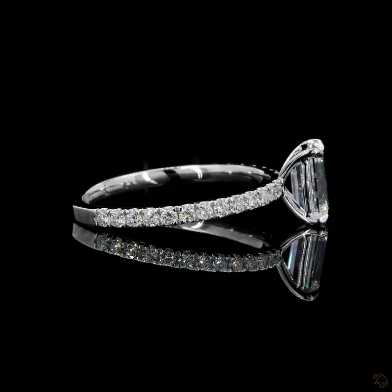 Verlobungsring 18 Karat Weißgold mit Diamant – NOOR 032