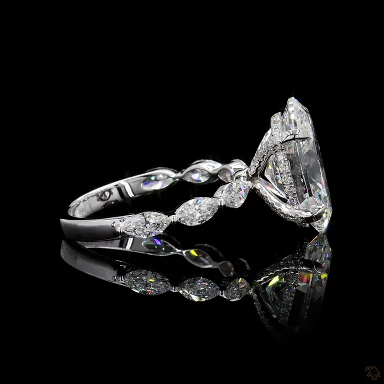 Verlobungsring 18 Karat Weißgold mit Diamant – NOOR 059