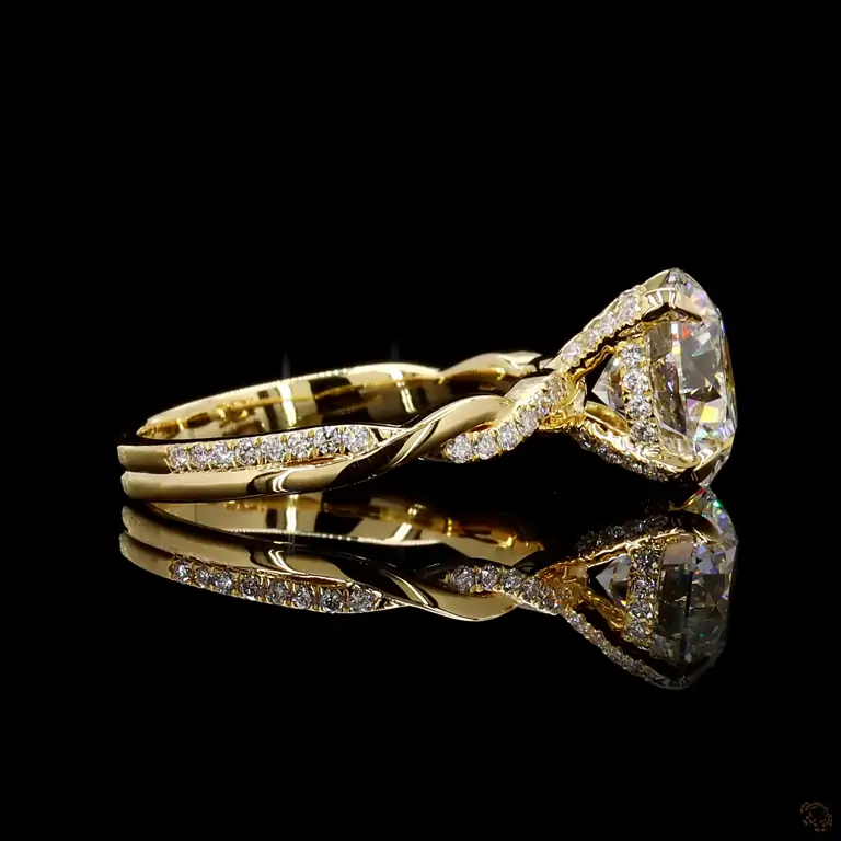 Diamantring 14 Karat Gelb- oder Weißgold mit Diamanten – LUXOR 062
