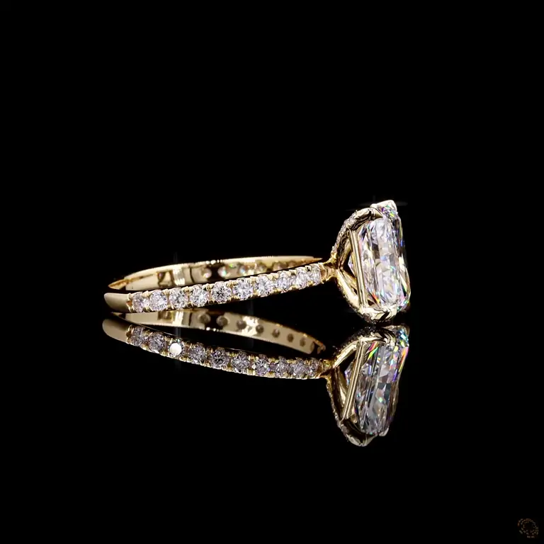 Diamantring 14 Karat Gelb- oder Weißgold mit Diamanten – LUXOR 059