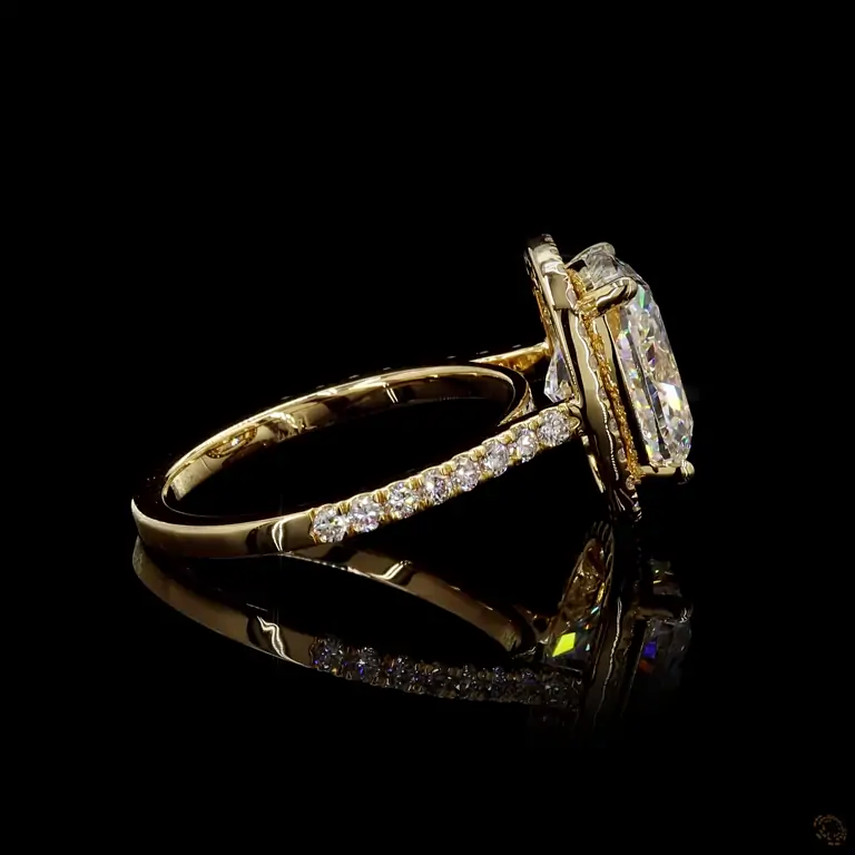 Diamantring 14 Karat Gelb- oder Weißgold mit Diamanten – LUXOR 054