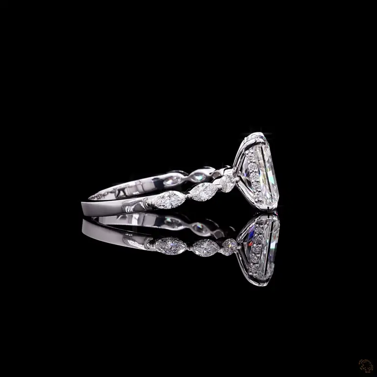 Verlobungsring 18 Karat Weißgold mit Diamant – NOOR 052