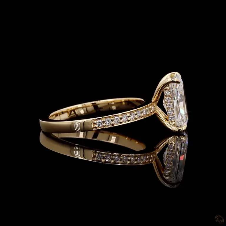 Diamantring 14 Karat Gelb- oder Weißgold mit Diamanten – LUXOR 065
