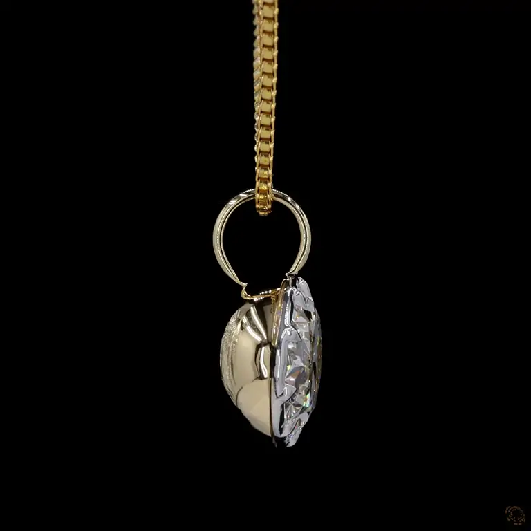 Diamant-Anhänger Oval Love NILE 013 – 14 Karat Gelbgold mit Kette