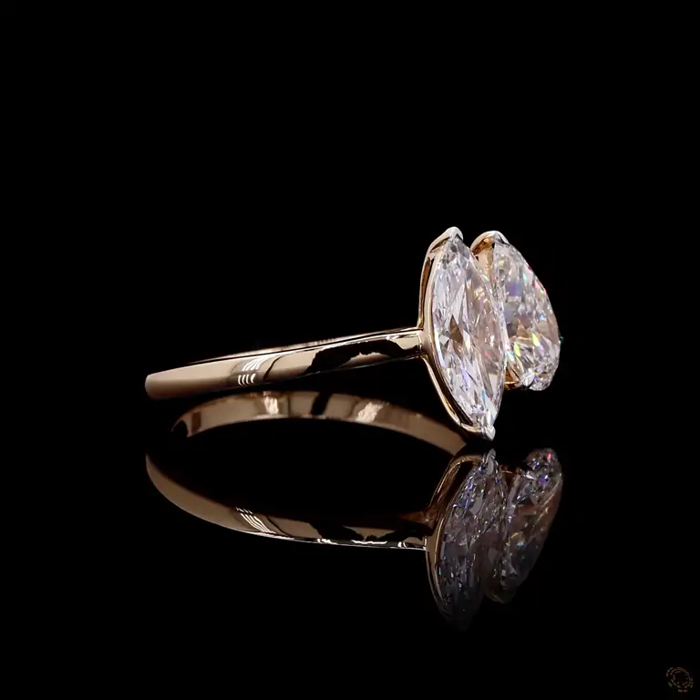 Diamantring 14 Karat Gelb- oder Weißgold mit Diamanten – LUXOR 095