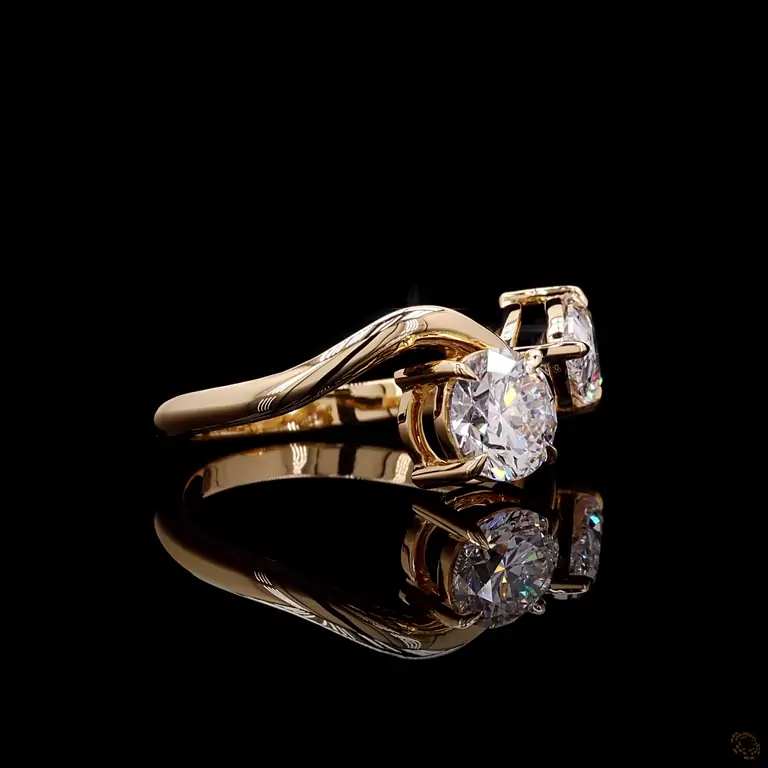Diamantring 14 Karat Gelb- oder Weißgold mit Diamanten – LUXOR 094