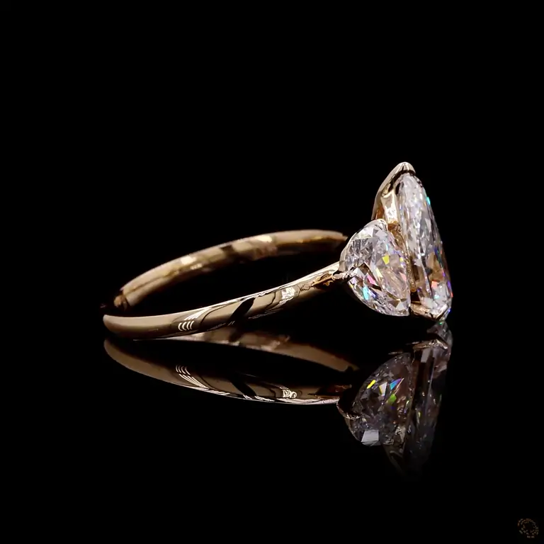 Diamantring 14 Karat Gelb- oder Weißgold mit Diamanten – LUXOR 090