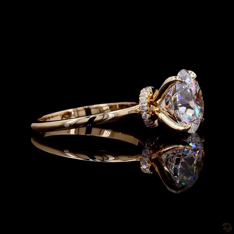 Diamantring 14 Karat Gelb- oder Weißgold mit Diamanten – LUXOR 097