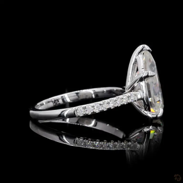 Verlobungsring 18 Karat Weißgold mit Diamant – NOOR 074