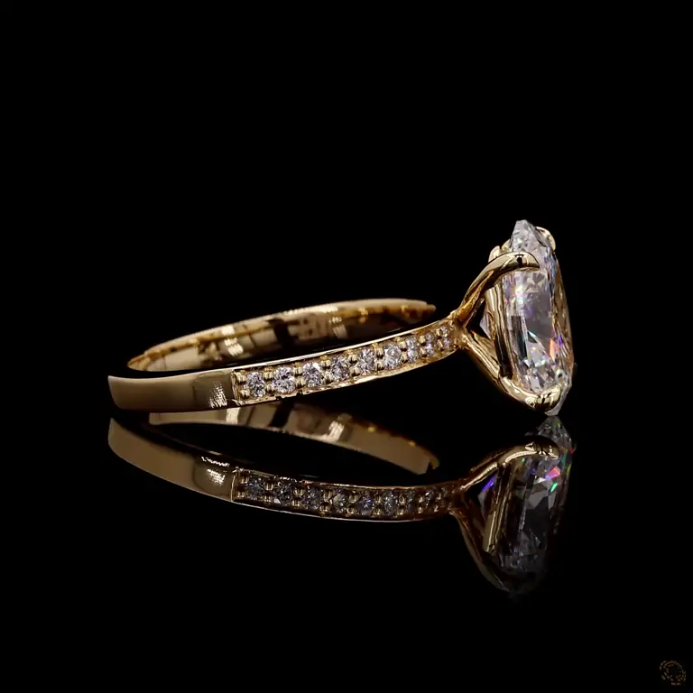 Diamantring 14 Karat Gelb- oder Weißgold mit Diamanten – LUXOR 075