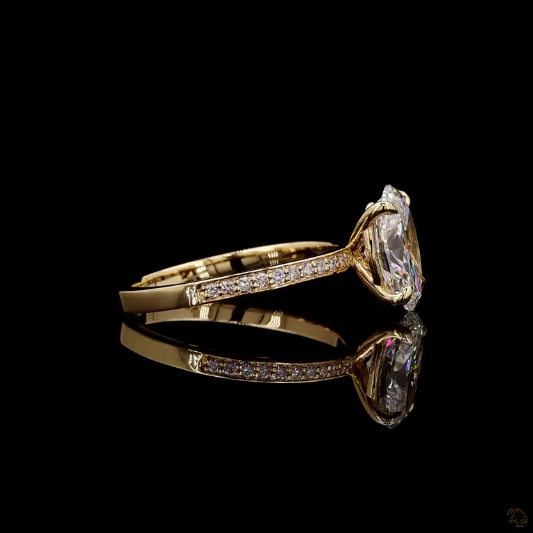 Diamantring 14 Karat Gelb- oder Weißgold mit Diamanten – LUXOR 073