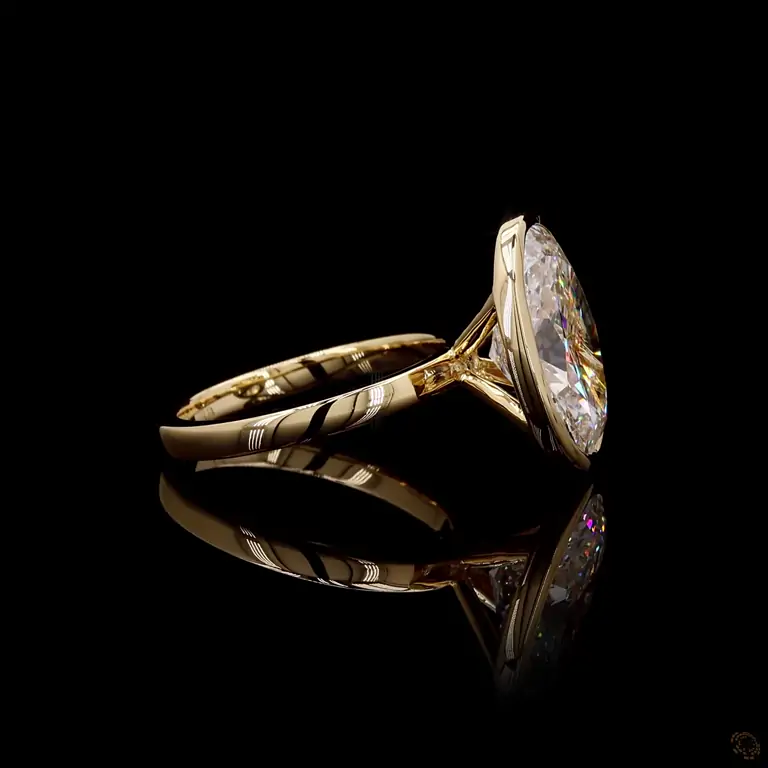 Diamantring 14 Karat Gelb- oder Weißgold mit Diamanten – LUXOR 074