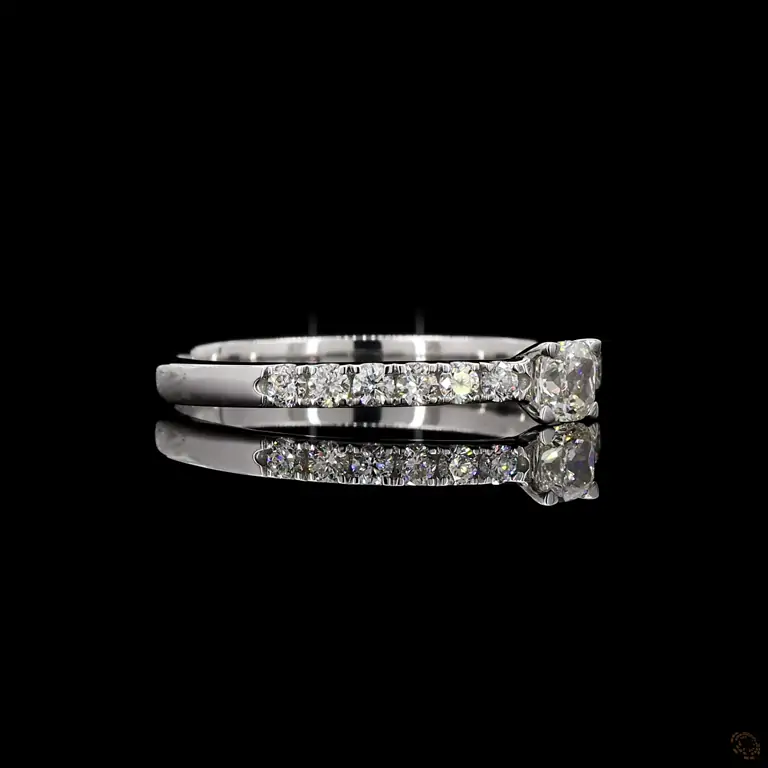 Verlobungsring 18 Karat Weißgold mit Diamant – NOOR 090