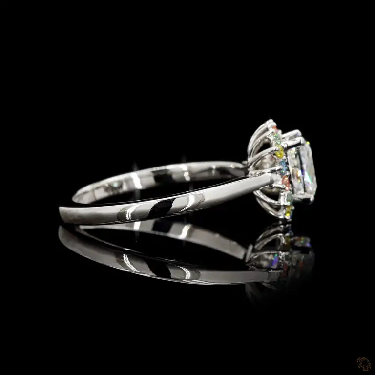 Verlobungsring 18 Karat Weißgold mit Diamant – NOOR 089