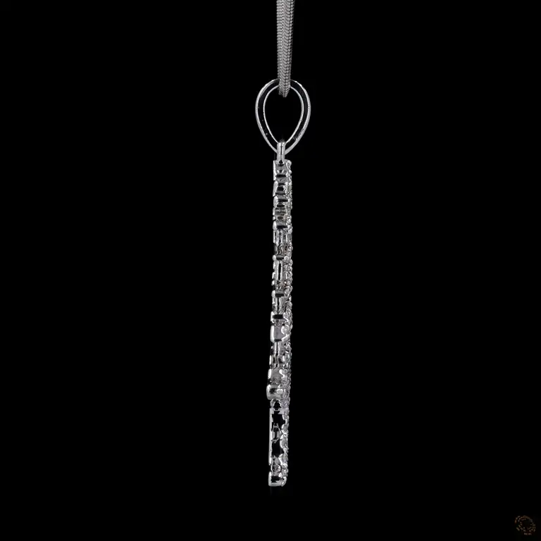 Diamant-Anhänger Cedar NILE 017 – 14 Karat Gold, Full Ice Out mit Kette