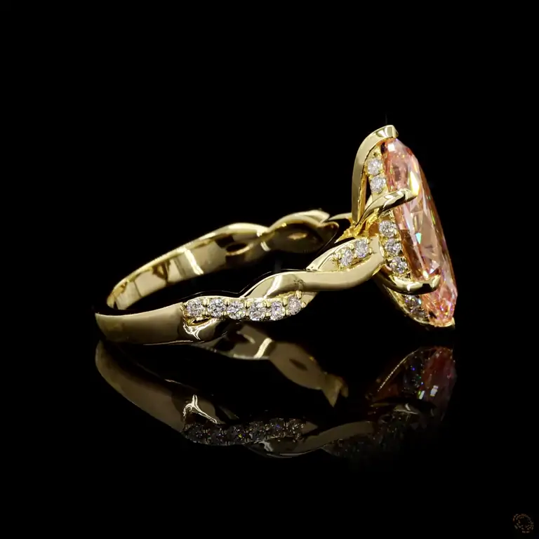 Diamantring 14 Karat Gelb- oder Weißgold mit Diamanten – LUXOR 099